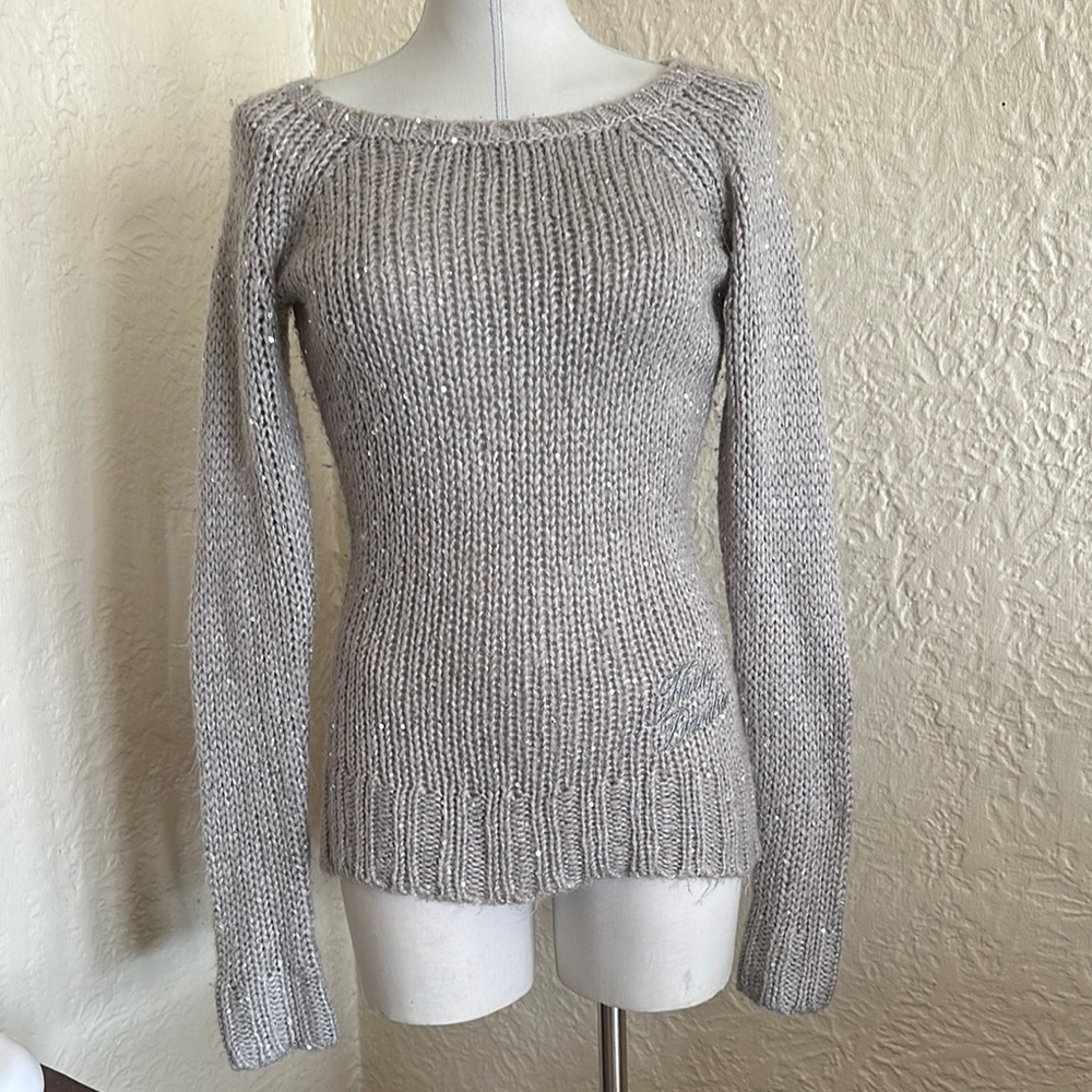 Harley-Davidson Silver Sequin Logo Sweater Small